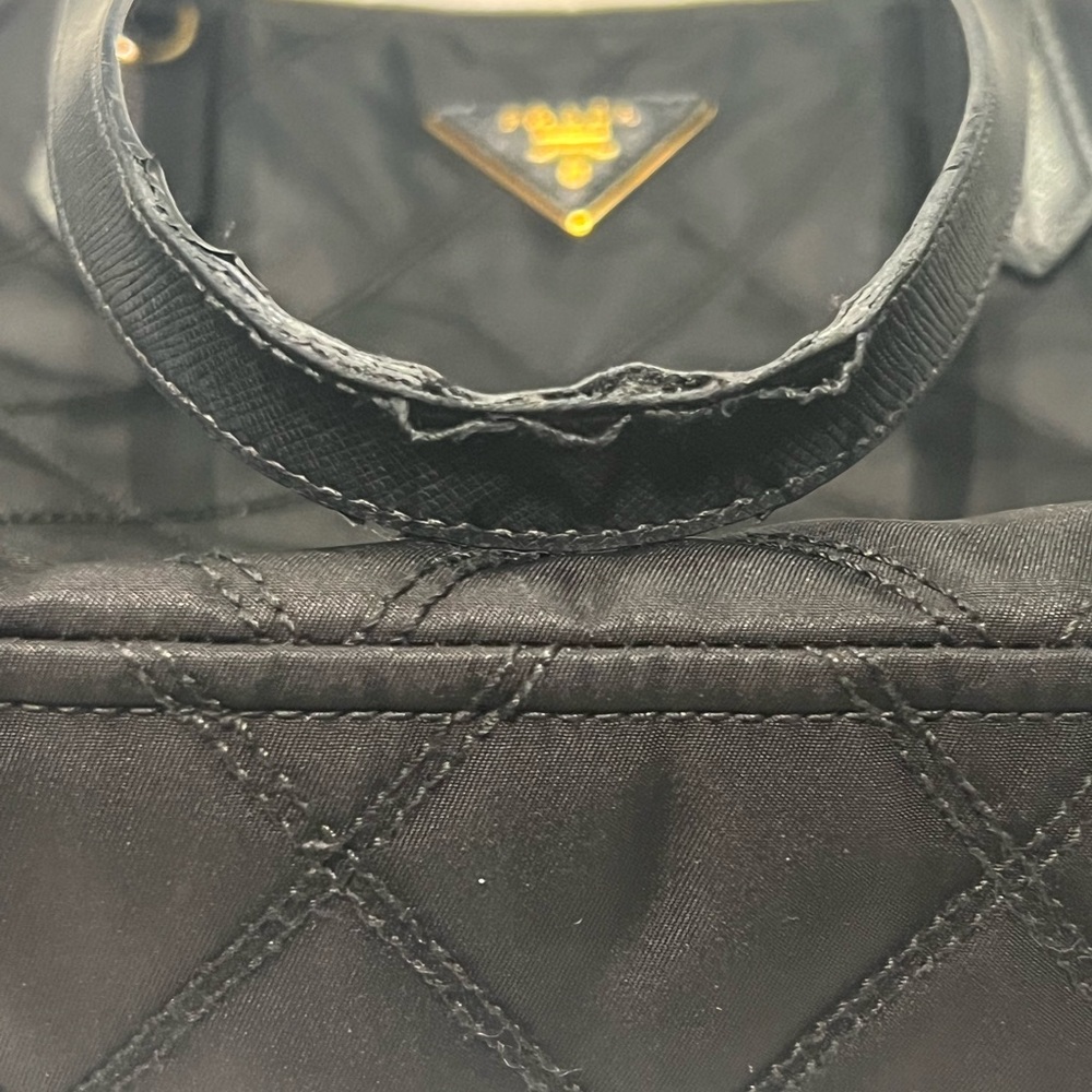 Prada Black Tessuto Impuntu Tote Bag ๐๐ - Picture 13 of 13
